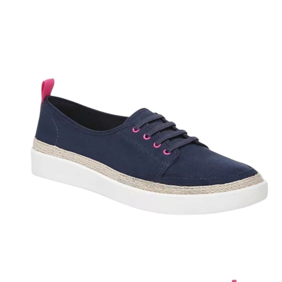 Vionic Shoes - Vionic Jovie Ionic Casual Canvas Slip-On Sneakers Blue Pink Size 5